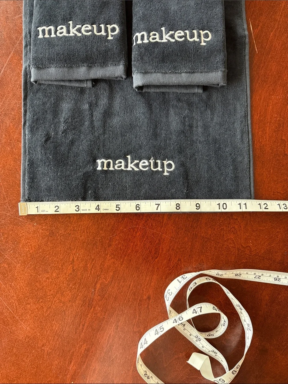 Black makeup removal towels ~ set of 3